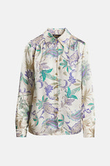 BOCCALE VIOLET PAISLEY PRINT SILK SHIRT