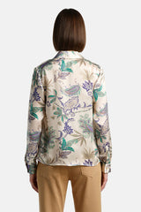 BOCCALE VIOLET PAISLEY PRINT SILK SHIRT