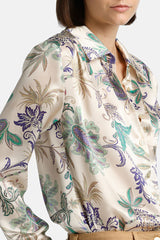 BOCCALE VIOLET PAISLEY PRINT SILK SHIRT