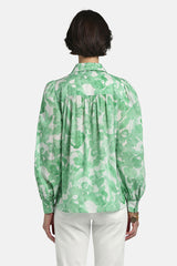 BOLLINO GREEN FLORAL PRINTED SHIRT