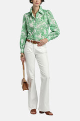BOLLINO GREEN FLORAL PRINTED SHIRT