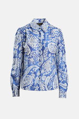 BONIFICO BLUE PAISLEY SHIRT