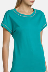 BRESCELLO ACQUA APPLIQUES T-SHIRT