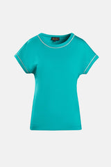 BRESCELLO ACQUA APPLIQUES T-SHIRT