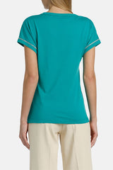 BRESCELLO ACQUA APPLIQUES T-SHIRT
