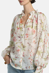 BRESSANA SMOCKED-DETAIL SHIRT