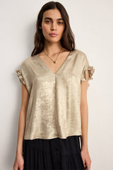 CIA RUFFLED GOLDEN TOP
