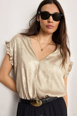 CIA RUFFLED GOLDEN TOP