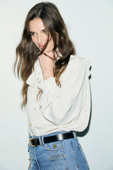 LEIA FLUID RUFFLED SHIRT