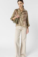 CAURELIE PRINTED SILK SHIRT