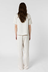 CILEIA ECRU SILK TOP