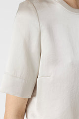 CILEIA ECRU SILK TOP