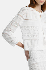 CANALETTA WHITE AJOUR CARDIGAN