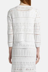 CANALETTA WHITE AJOUR CARDIGAN