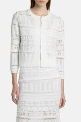 CANALETTA WHITE AJOUR CARDIGAN