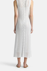 CANAPE WHITE AJOUR LONG KNIT DRESS