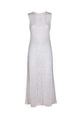 CANAPE WHITE AJOUR LONG KNIT DRESS