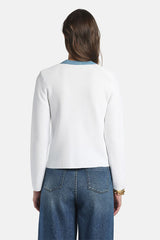 CAPOTRENO WHITE BON-TON CARDIGAN
