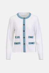 CAPOTRENO WHITE BON-TON CARDIGAN