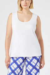 CARBONE STRETCH JERSEY SLEEVELESS TOP