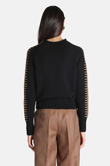 CASISTICA BLACK WOOL CASHMERE SWEATER