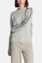 CASISTICA GREY WOOL CASHMERE SWEATER