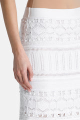 CASTELL WHITE AJOUR TUBE SKIRT