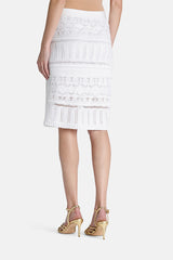 CASTELL WHITE AJOUR TUBE SKIRT