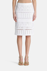 CASTELL WHITE AJOUR TUBE SKIRT