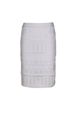 CASTELL WHITE AJOUR TUBE SKIRT