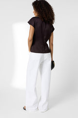CLAUDIE CINNAMON DRAPED TOP