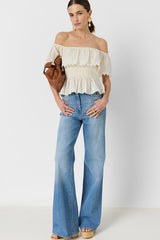 OFF-THE-SHOULDER LACE TOP