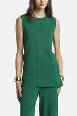CEDRINA GREEN KNIT TUNIC