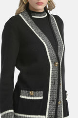 CENERIERA CONTRAST DETAILS CARDIGAN