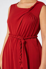 CERSON RED INTERLOCK JERSEY DRESS