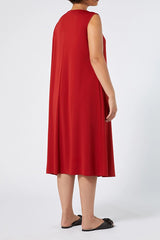 CERSON RED INTERLOCK JERSEY DRESS