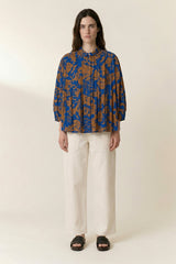 CHIMI ROSE BLUE FLORAL SHIRT