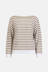 CLACSON WHITE SEQUIN-EMBELLISHED SWEATER