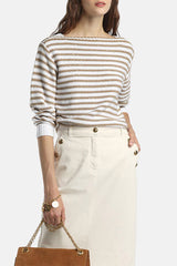 CLACSON WHITE SEQUIN-EMBELLISHED SWEATER