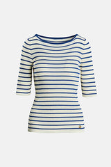 COLINO CREAM STRIPED PULLOVER