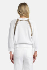 CONQUISTA WHITE RAGLAN SWEATER