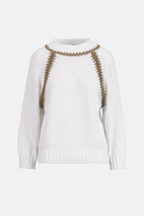 CONQUISTA WHITE RAGLAN SWEATER