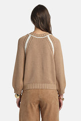CONQUISTA CAMEL RAGLAN SWEATER