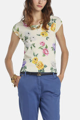 CONTIGIA FLORAL KNIT TOP