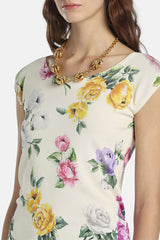 CONTIGIA FLORAL KNIT TOP