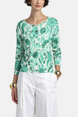COPERTA GREEN FLORAL CARDIGAN