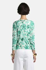COPERTA GREEN FLORAL CARDIGAN