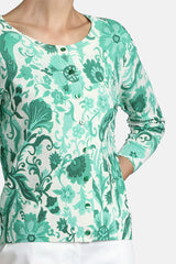 COPERTA GREEN FLORAL CARDIGAN