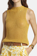 COPPETTA YELLOW OPENWORK VEST