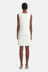 CORRIERA CREAM HONEYCOMB-KNIT MINIDRESS